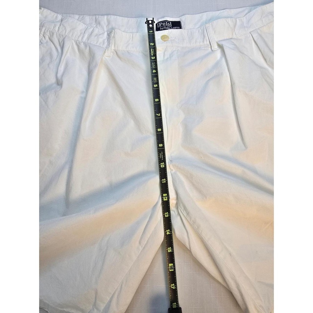 Polo Ralph Lauren Mens White Pleated Shorts Old Money Coastal Size 40 USA Made - Picture 4 of 8
